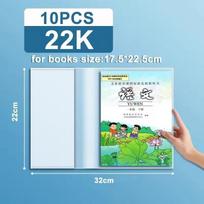 22K/16K/A4 Transparent Waterproof Plastic Book Sleeve Notebook Protector Book Cover for School Office Notebook Wrapping Supplies