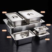 NIVORCE 304 Stainless Steel Gastronorm Food Pan with Lid