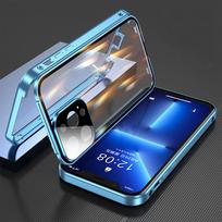 Dvipusis HD stiklo metalinis rėmelis dėklas, skirtas iPhone16e 17 15 14 13 12 11Pro Max, atsparus smūgiams, užraktas, apsauga kameros objektyvui For iPhone 14 Plus