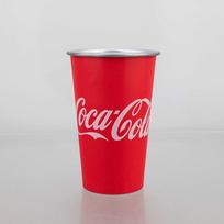 Coca-Cola Portable Aluminum Mug 470Ml - Color-Changes When Cool Perfect For Cold Sensation Outdoor Camping Beer Cold Drinks Cup raudona