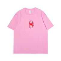 Žmogus-voras Klasikinis raudonas voro logotipas, Oversize grafinis marškinėlis, Laisvalaikio superherojų gatvės stiliaus marškinėlis, Unisex laisvalaikio viršus 4XL