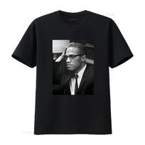MALCOLM X marškinėliai Tėvo dienai nauja spalva vintažiniai prausti Unisex šiek tiek gatvės stiliaus patogūs kvėpuojantys stilingi su grafika M juoda