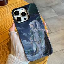Game ZiBai G-Genshin  Phone Case For iPhone 16 17 15 14 12 13 Pro Max Black Candy Matte Shockproof Cover iPhone15promax
