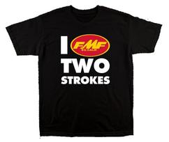 2025 Men's T-shirt Women's Two STROKES TEE FMF Racing T-shirt Cotton Retro Short Sleeve T-shirt Men's Top Street Wear T-shirt S juoda
