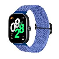 Nylon Strap For Xiaomi Mi Band 7 9 8 Pro Elastic adjustable Braided solo loop Replacement belt Bracelet Correa Redmi watch 4 5 6 Miband 9 8 pro mėlyna