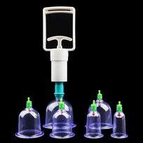 8Pcs/Set Anti-cellulite Vacuum Cupping Cans Dry Wet Type Non-Glass Massage Cupping Device 6 Cups Body Therapy