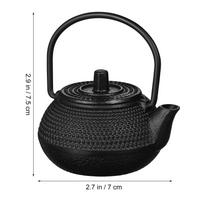Mini Cast Iron Small Tea Kettle Teapot Decorative Ornament Stovetop Use Vintage Chic Home Decoration Tea Kettle juoda