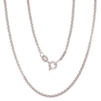 Sidabrinė Rollo grandinėlė 2 mm su rodžio padengimu, 50 cm