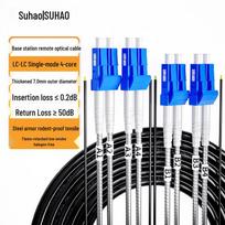 Outdoor Armored Single-Mode 4-Core LC-LC Fiber Optic Patch Cable 10m spalva