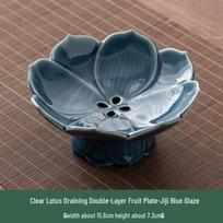 Light Luxury Ceramic Double-Layer Fruit & Snack Stand