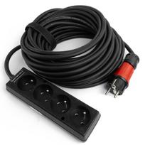 Przedłużacz Elektryczny 4-Krotny 15M Listwa 4 Gniazda 3X1,5Mm2 Czarny