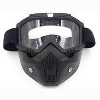 Snow Winter Sports Ski Snowboard Mtb Retro Full Face Mask Shield Goggles Glasses Transparent
