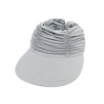 Adjustable Beach Volleyball Visor Cap Large Brim Swimming Baseball Cap Seaside Hollow Hat  Summer šviesiai pilka spalva