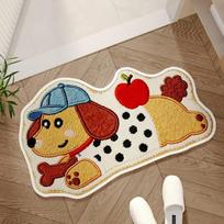 Cute Polka Dot Dog Puppy Doormat Multiple Sizes Antifouling Bathroom Carpet Non-slip Water-absorbing Bedroom Door Rug Home Decor 40-60CM