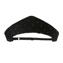 Elegant Rhinestone Velvet Crown Headband Baroque Elastic Hair Hoop Vintage Hair Accessories  Party Style 2