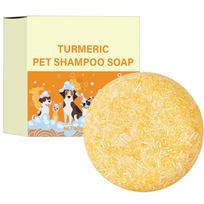Turmeric Pet Shampoo Soap Natural Ingredients Solid Shampoo Bar for Dogs and Cats Gentle Cleansing and Conditioning Pet Bath Soap One Size