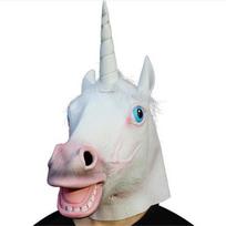 Unicorn Horse Mask Latex Costume For Halloween Party Cosplay White Unicorn
