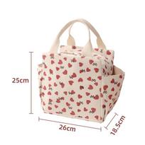 Corduroy Lunch Bag Thermal Insulation Lunch Box Storage Handbag Multifunctional Kid School Cooler Bag Picnic FoodPouch