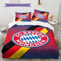 FC Bayern München raštas patalynės komplektas užvalkalas antklodei užvalkalas pagalvei namų dekoras dovana (1 * antklodės užvalkalas + 2 * pagalvės užvalkalai, be šerdies) 135x200cm