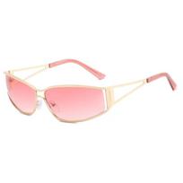 Fashion Y2k Frameless Sunglasses Steampunk Gradient Trendy Fashion Sunglasses Small Frame Classic Fashion Shades Driving rožinė