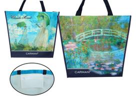 Torba Trapezowa Damska Na Ramię Claude Monet Carmani Kolaż Na Zakupy