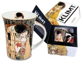 Kubek Porcelanowy Gustav Klimt Pocałunek Czarny Prezent Dla Niej Dom