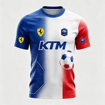 KTM 2026 Vyriški Prancūzijos Futbolo Marškinėliai Greitai Džiūstantys Kvėpuojantys Sportiniai Marškinėliai XS
