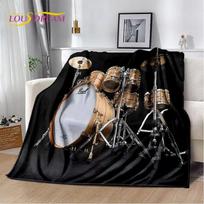 Drum Kit Music Instruments Drum Set Soft Plush Blanket,Flannel Blanket Throw Blanket for Living Room Bedroom Bed Sofa Picnic Kid 75x90cm