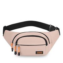 Fashion Nylon Men Chest Bag Waterproof Adjustable Strap Outdoor Waist Bag Durable Large Capacity Sports Walking Bag Men chaki