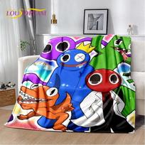 Game R-Rainbow Friends Cartoon Soft Flannel Blanket for Beds Bedroom Sofa Picnic ,Throw Blanket for Cover Outdoors Leisure Gift 75x90cm