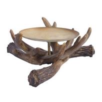 Resin Candlestick Holder Handicraft Tealight Holder Rustic Style Antler Candle Holder  Table Decor 6.02x2.56 in