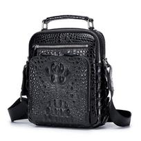 Crocodile pattern first layer cowhide men's messenger bag genuine leather casual handbag business bag men's business shoulder bag juoda