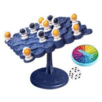 Stacking Balance Game with Rotating Base and Multiple Player Pieces Includes Dice and Spinner for Family Strategy Play and Coordination Challenge One Size