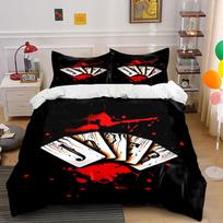 Playing cards with blood. Bedding sets Duvet cover sets Duvet covers Pillowcases(1 * Duvet Cover 2 * Pillowcases, without duvet insert) 135x200cm