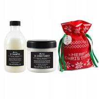 Davines Oi Oil Szampon 280 Ml + Odżywka 250 Ml + Worek Na Prezent Czerwony