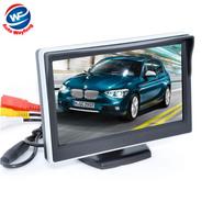 5 colių skaitmeninis spalvotas TFT 16:9 LCD automobilio atbulinės eigos monitorius su 2 laikikliu automobiliniam fotoaparatui DVD VCR