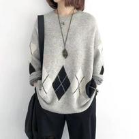 Autumn Warm Base Pullover Sweaters Women Round Neck Loose Fashion Women Winter Clothing Long Sleeve Knitted Sweater Woman Elegant Casual Jumpers 25439 One Size pilka spalva