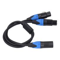 Mikrofono Y skirstytuvas 3 kontaktų dvigubas XLR moteriškas į 3 kontaktų vyrišką XLR kabelį Apsauga nuo trukdžių Hi Fi
