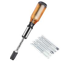 Push Pull Ratchet atsuktuvų rinkinys 6 in 1 Press Pusiau automatinė besisukanti spiralė ruda