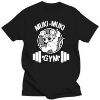 Anime Demon Slayer Uzui Tengen Print T-shirts Funny Ninja Mice Muki Muki Gym T Shirt Muscular Mouse Oversized T-shirt Unisex S smėlis