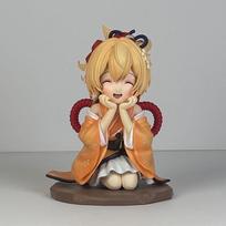 14cm Genshin Impact Yoimiya Q Ver. PVC Action Figure Anime Figure Cute Smiling Face Statue Collection Kids Doll Gift