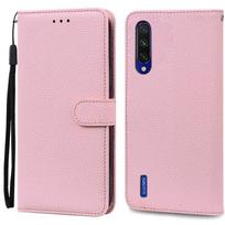 Mi A3 dėklas Xiaomi Mi A3 piniginės odinis atverčiamas dėklas Xiaomi Mi A3 A 3 MiA3 telefono dėklas Xiaomi A3 dėklas odinis Funda Coque Xiaomi Mi A3 (2019) rožinė