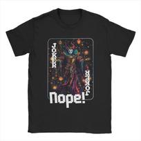 Balatro Game Card Joker Nope T Shirts for Men 100% Cotton Leisure T-Shirts Round Neck Clown Tees Short Sleeve merch Printed S juoda