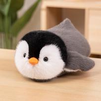 Mielas pingvino pliušinis žaislas Minkšti pliušiniai žaislai Prikimštas gyvūnas Antarktikos gulintis pingvinas Pliušinis Kambario dekoracija Vaikų gimtadienio dovana 40cm pilka spalva