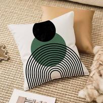 Sumažinta geometrijos pagalvės užvalkalas Apsauga nuo dulkių erkučių Nematomas užtrauktukas Sofos-lovos 12x12Inch