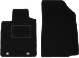 Black front floor mats for: Dacia Logan station wagon, sedan (2004-2012)
