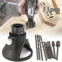 Dremel Rotary Multi Tool Pjovimo kreiptuvas HSS Router Gręžimo rinkinys Tvirtinimo rinkinys