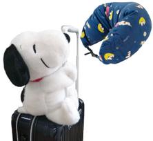 SNOOPY Travel Neck Air Pillow with Flips Inside Transforms into a Cute Take It With Snoopy Starry Sky Pillow, Microbeads, Fluffy, Out, Character, You!