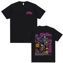 Anime JoJo 4 Higashikata Josuke Graphic 100Cotton shirt Men 2026New Spring Summer womens Harajuku unisex Short sleeve Tshirt S