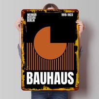 Bauhaus Weimar Dessau Berlin 19191923 Tin Plaque Poster Customized Wall Art Retro Vintage Metal Signs for Man Cave Desk Decor 7.9x11.8In(20x30cm)